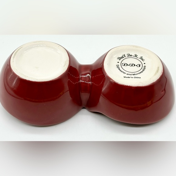 Red Ceramic Oil And Spice Dipping Bowls - Picture 4 of 7